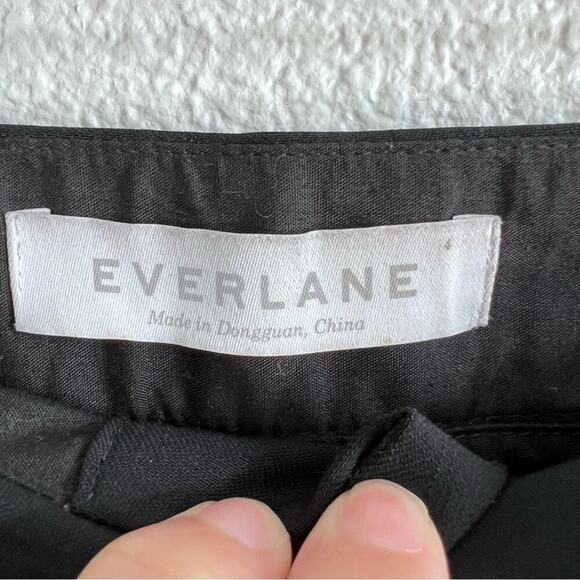 Everlane Women's Black Wool The Slouchy Pleated Ankle Trouser Pant - Picture 5 of 13